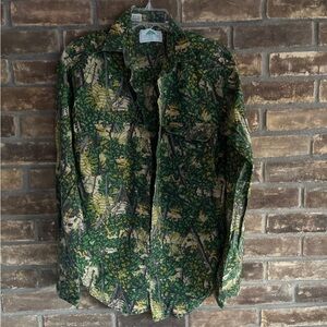 Vintage 1989 BUSHLAN South Texas Camo Button Up Shirt